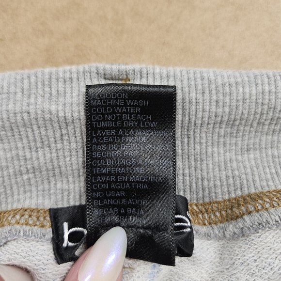 Bebe Y2k Drawstring Lounge Pants Denim Accents Wide Leg Flare Blue Size Large - Picture 8 of 16